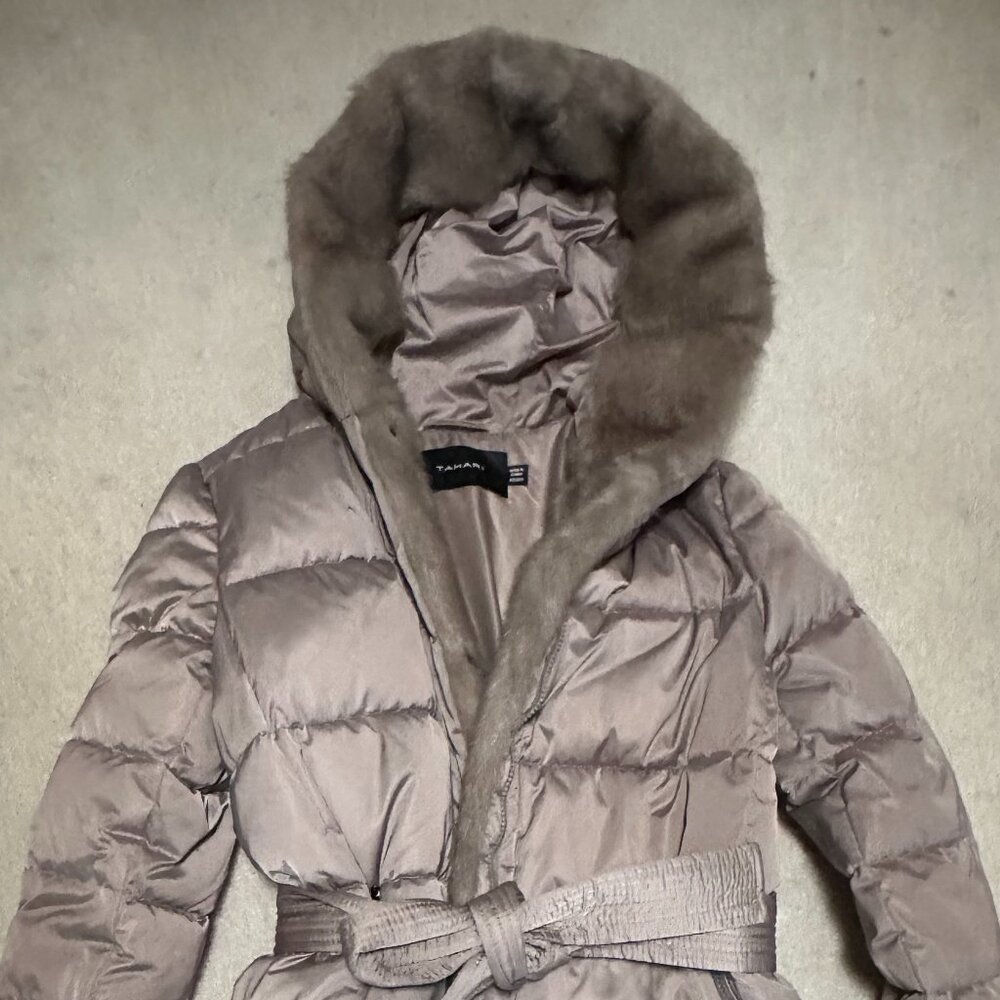 Tahari faux fur coat